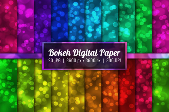 Download Bokeh Background Digital Paper Set-34 - Premium Resources