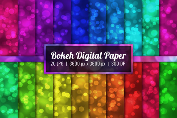 Download Bokeh Background Digital Paper Set-35 - Premium Resources