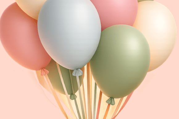 Download 3D Pastel Balloon Bouquet Clipart Collec - Balloon Collection
