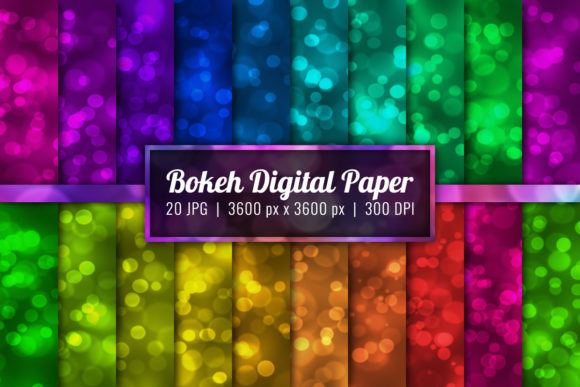 Download Bokeh Background Digital Paper Set-33 - Premium Resources
