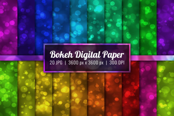 Download Bokeh Background Digital Paper Set-31 - Premium Bundle