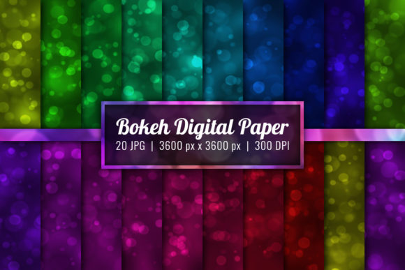 Download Bokeh Background Digital Paper Set-32 - Premium Resources