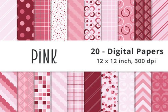 Download Pink Digital Pattern Paper Backgrounds - Pink digital pattern Collection