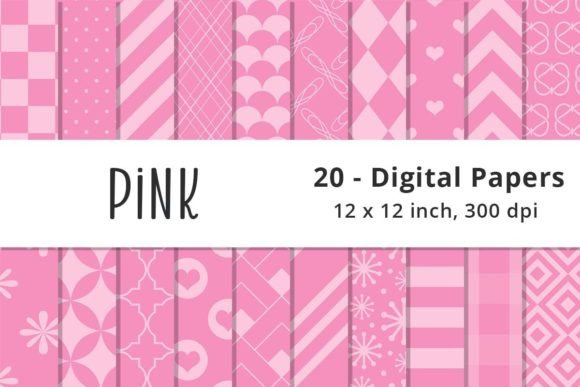 Download Pink Digital Pattern Paper - Pink digital pattern Collection