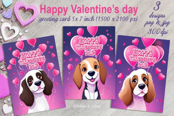 Download Funny Valentines Dog Greeting Cards Set - Funny Collection