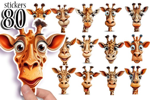 Download Funny Giraffe Face Printable Stickers - Funny Collection