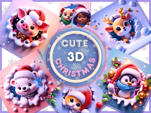 Download 3D Funny Christmas Backgrounds - Funny Collection