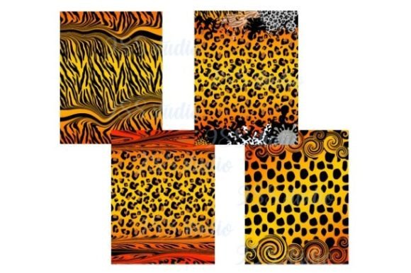 Download Animal Digital Paper Leopard Tiger Png - Animal digital paper Collection