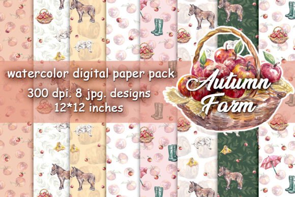 Download Farm Animal Digital Paper Pack Jpeg - Animal digital paper Collection